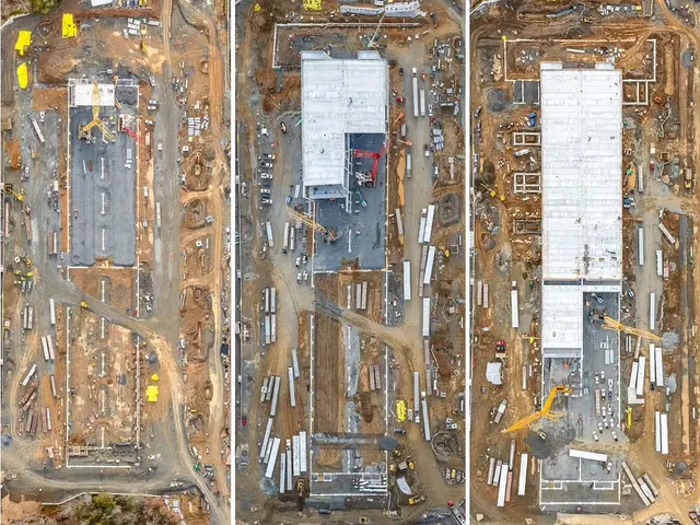 Aerial construction site progress documentation